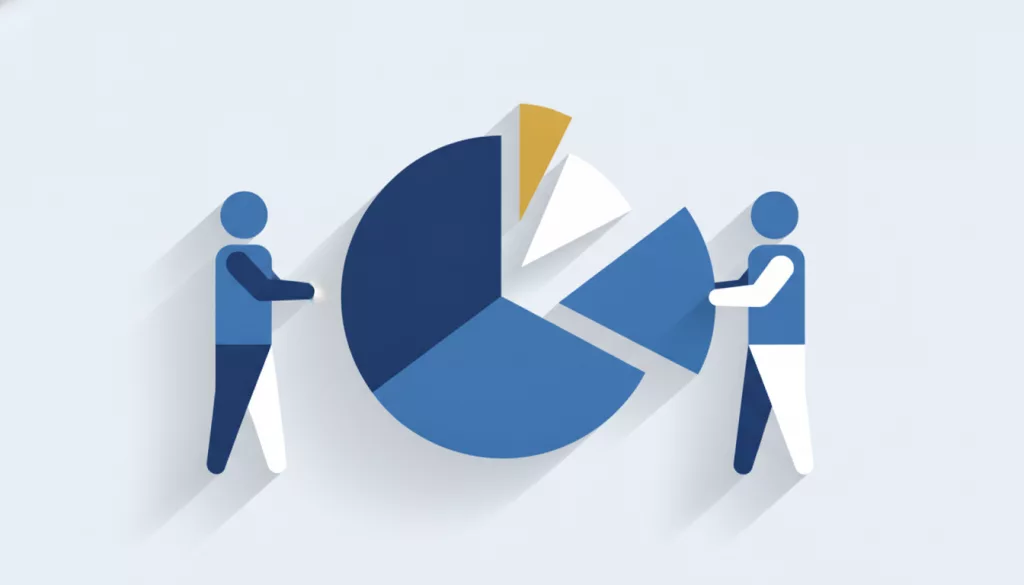 Illustration de parts sociales transférées entre deux associés