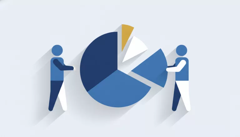 Illustration de parts sociales transférées entre deux associés